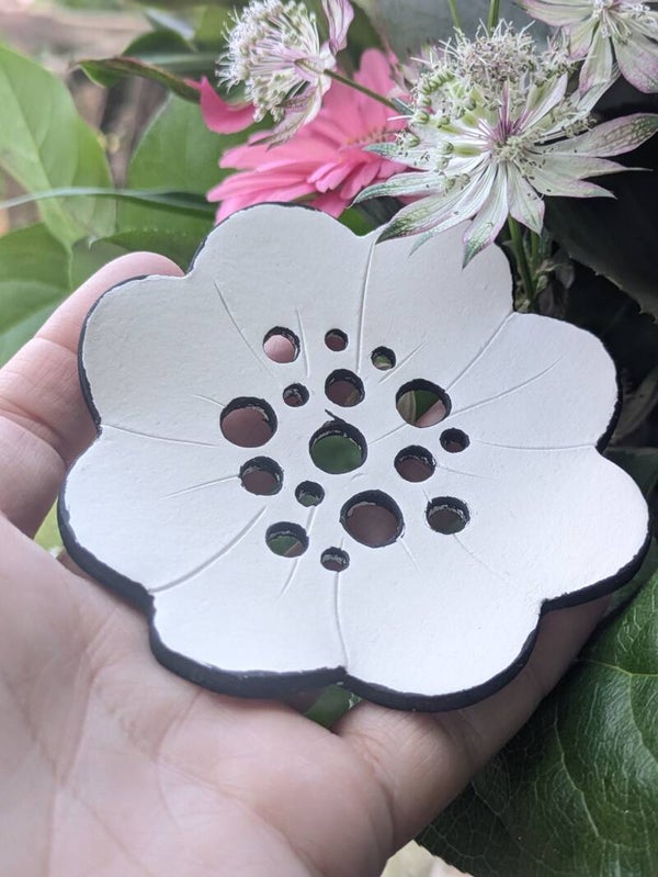 Bloem Verdeelschaaltje Bloom wit/zwart