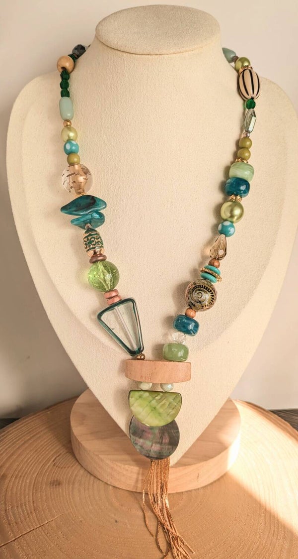 Vintage cascade green ketting