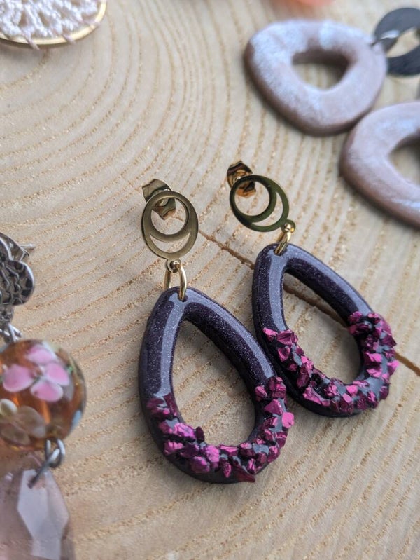Glam sparkling drops oorbellen