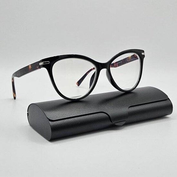 Dames bril voor veraf / GEEN LEESBRIL / elegante cat-eye min bril met sterkte / lezen op afstand bril / blauw licht bescherming UV afstandbril / Inclusief srevige brillenkoker en doekje / cadeau / 902 Aland optiek