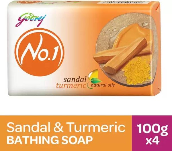 Godrej No.1 Sandal & Turmeric Soap- pack of 4