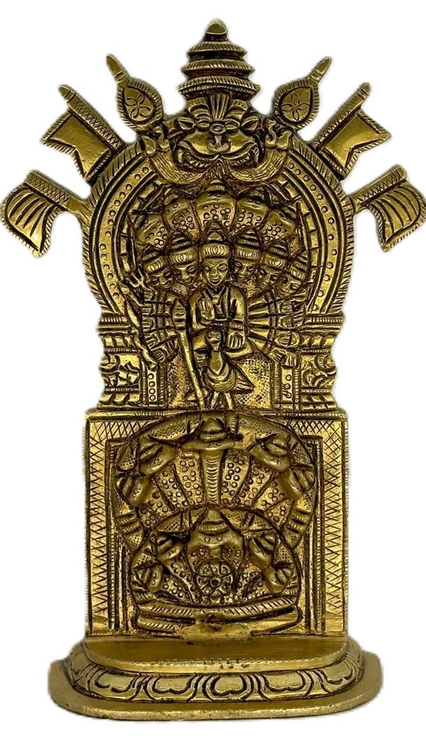 Six face Murgan Brass plate Wt: 0.64 kg;  L: 3.5 in; W: 1.5 in; H:7.0 in