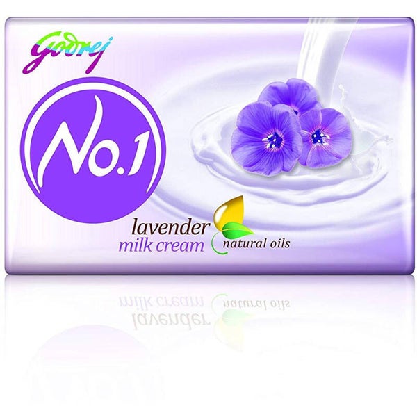 Godrej No1 Lavender and Milk Cream Soap - 95 Gm (3.32 Oz)
