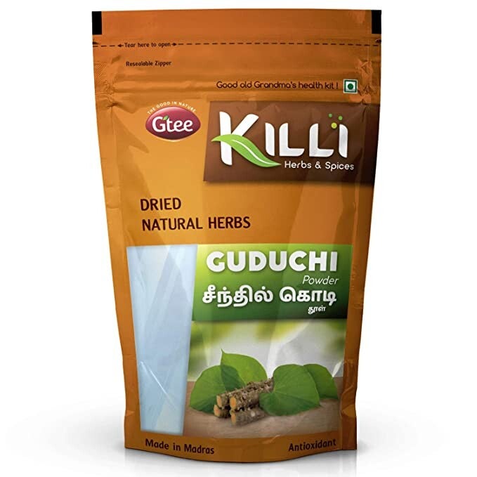 KILLI Guduchi | Giloy Powder | Seenthil kodi | Tippa teega | Tinospora cordifolia | Amruthaballi Powder, 100g