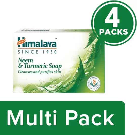 Himalaya Neem & Turmeric Soap, 125 g (Pack of 4)