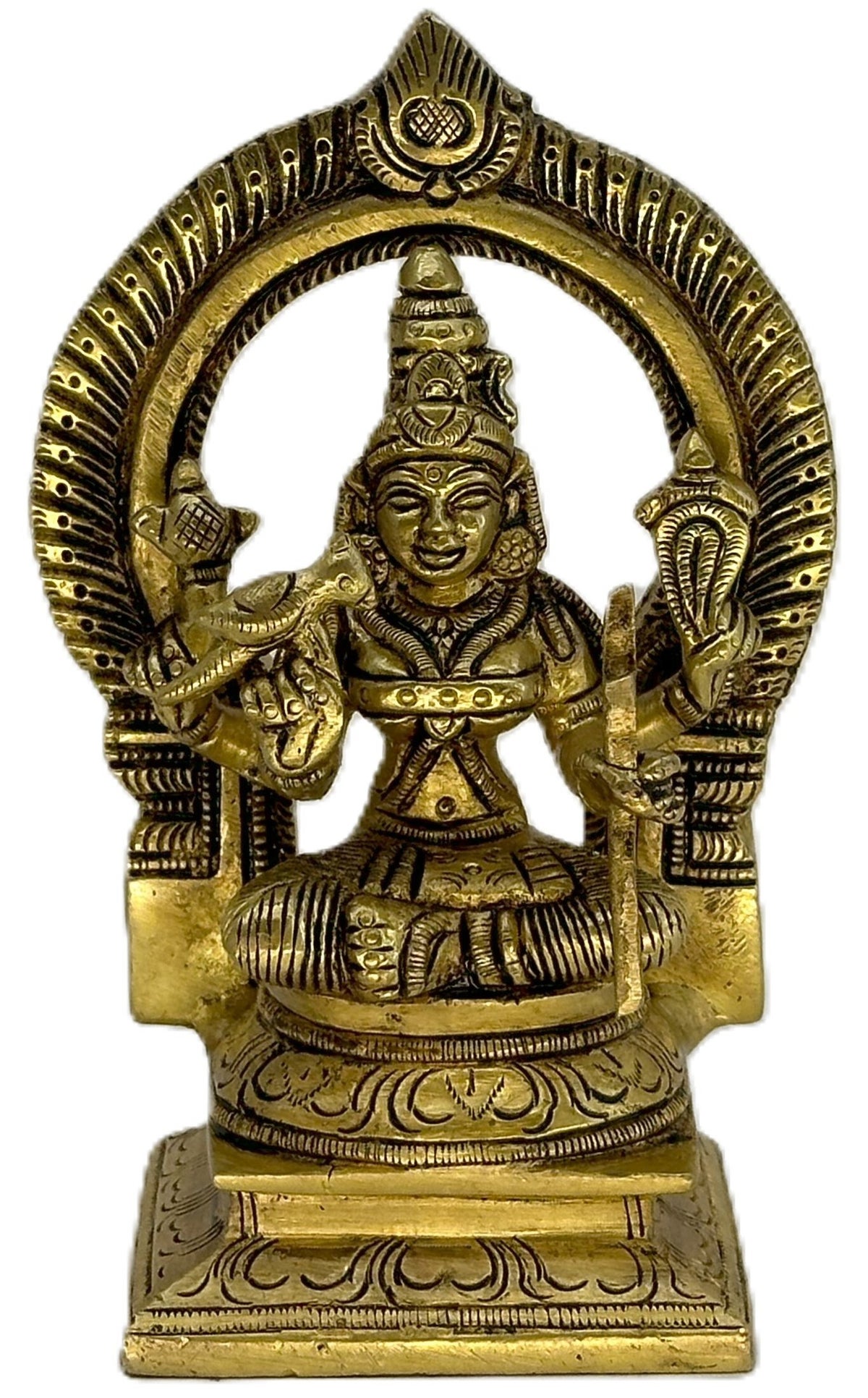 Frame Raja Rajeshvari Brass Statue WT: 1 Kg, H: 5.5 in; L:3 in; W:2.5 ...