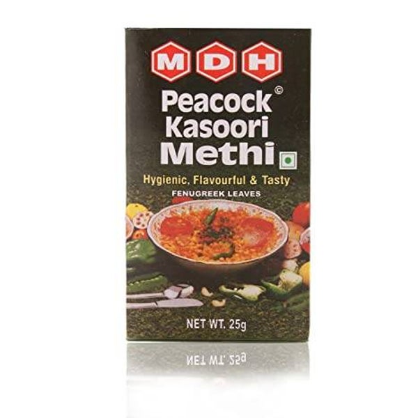 MDH Powder - Peacock Kasoori Methi, 50g Carton
