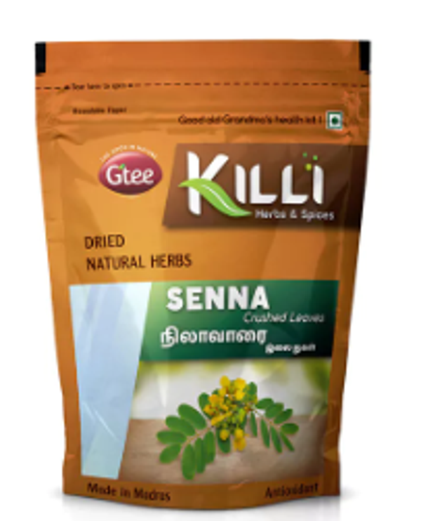 KILLI Senna | Nilavarai | Sanay | Cassia angustifolia | Sonamukhi Leaves Crushed, 100g