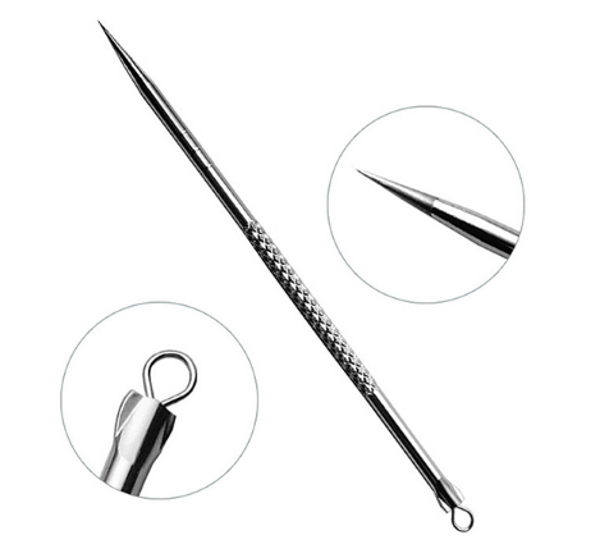 Professionele comedonen drukker / lepel RVS - puistjes / mee-eters / acne verwijderen - Puisten verwijderaar - Set - Universeel