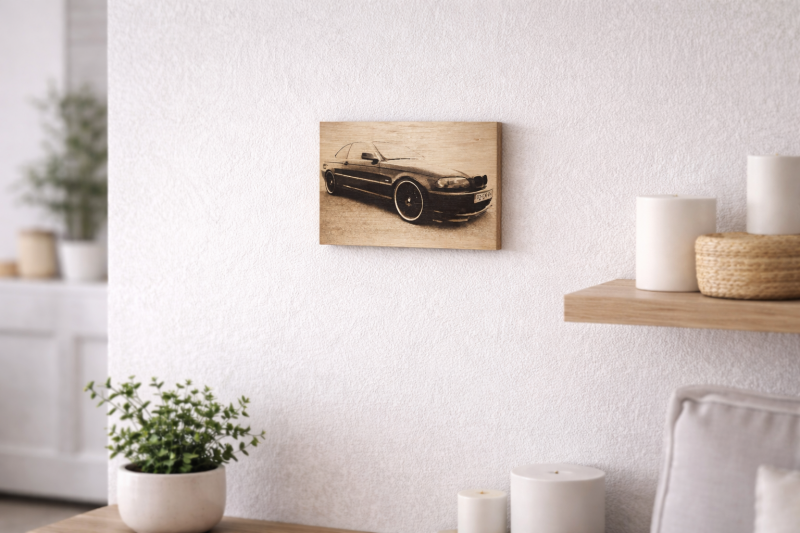 Foto op hout 10x15 cm – standaard versie