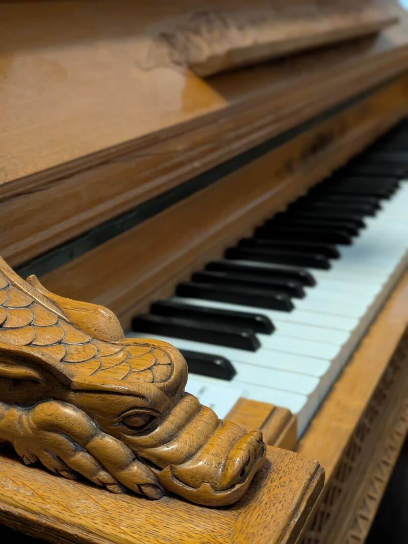 Utställningspiano, Joh. Hagdahl Karlskrona. Världsutställningen i Philadelphia 1893