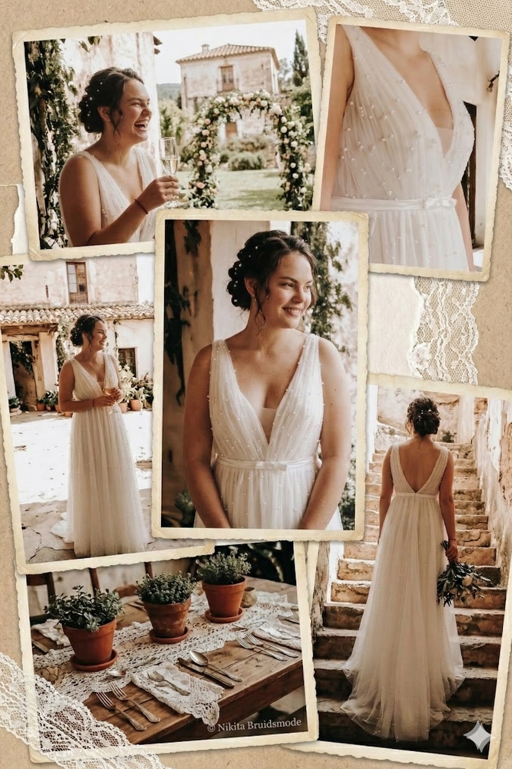 Bruidsjurk met Parels Nikita Special  style Bella