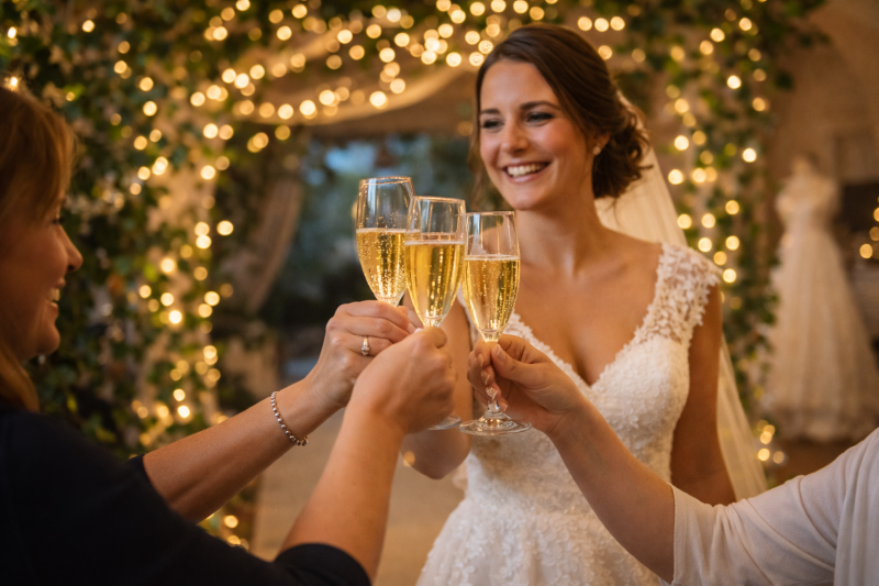 blije bruiden zonder zorgen