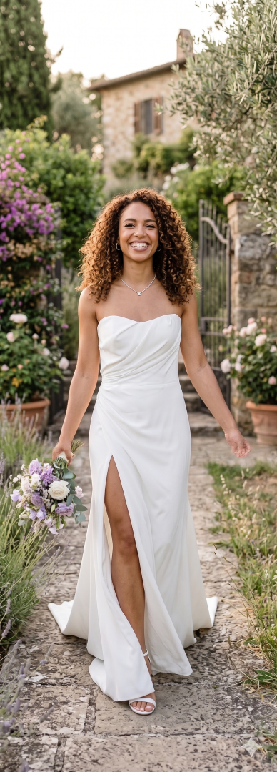 Stralen in minimalistische elegantie: Nieuwe trouwjurk (Maat 38) code 202647