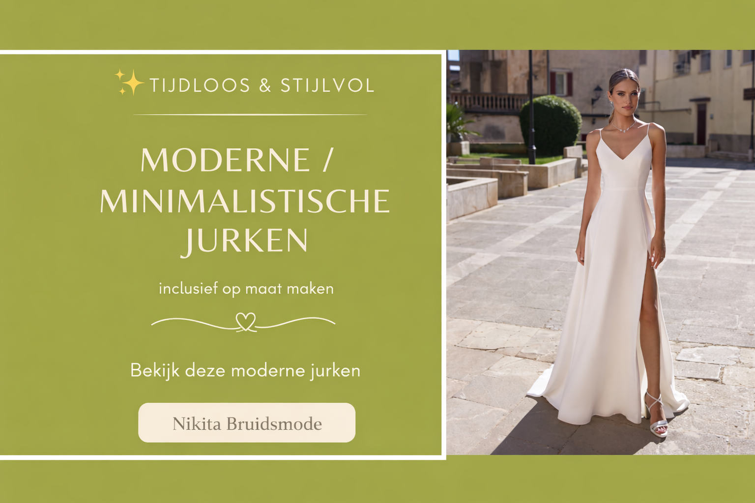 simpele en moderne trouwjurken