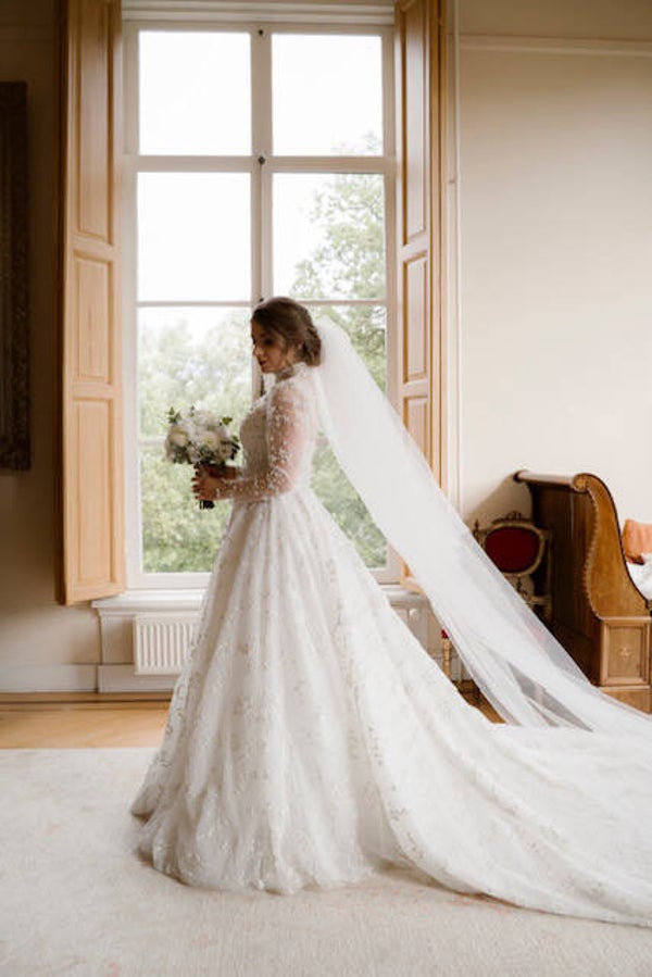 Eva Lendel Orfeya trouwjurk met bolero – tweedehands designerjurk 2026111