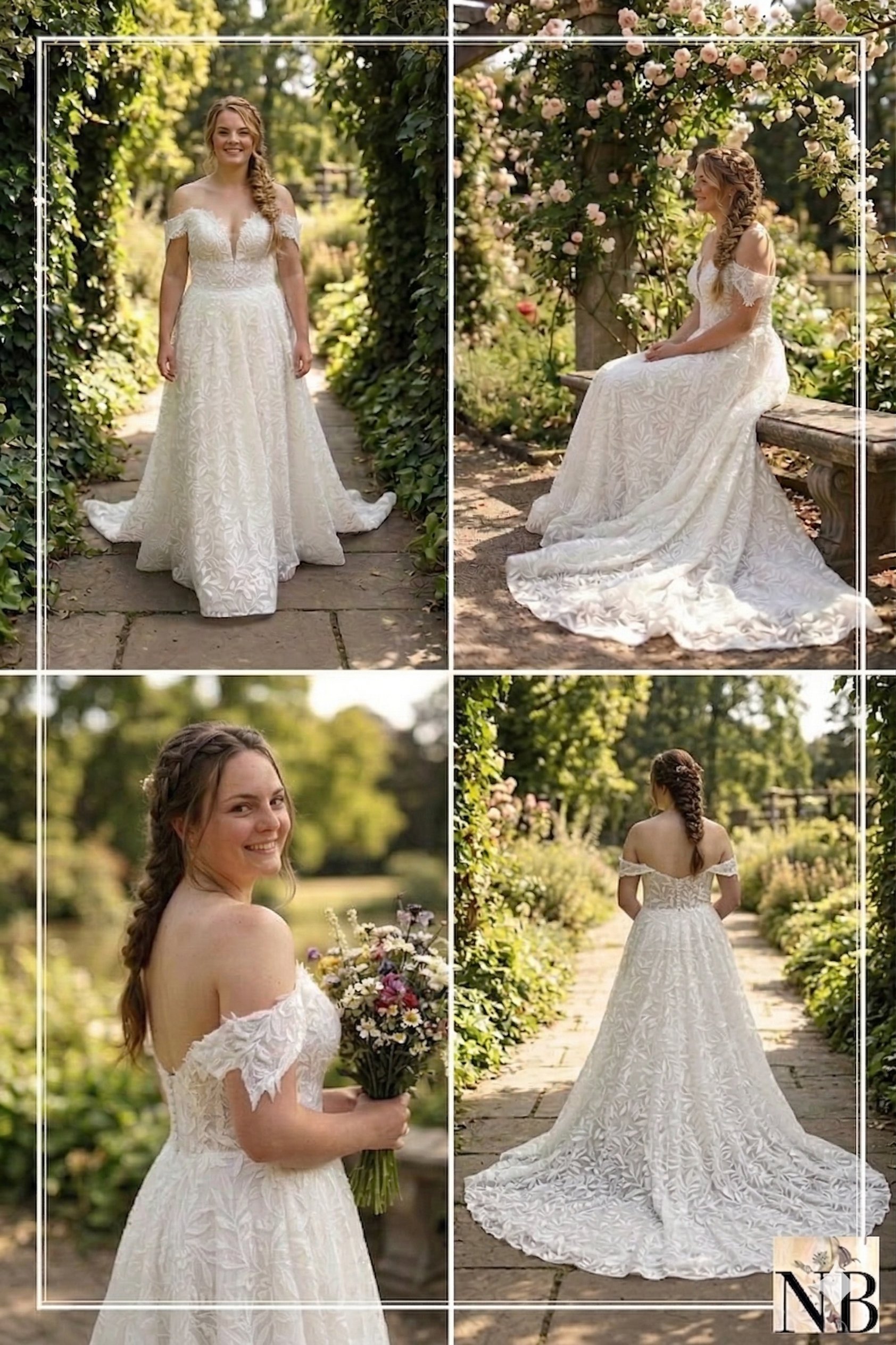 ✨ Nikita Special – ✨ Trouwjurk Evora – Een sprookje in kant en bladeren ✨