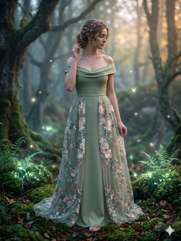 Fantasy jurk “Fable Elowen” – Huren bij Nikita Bruidsmode 🌿✨ (F50)