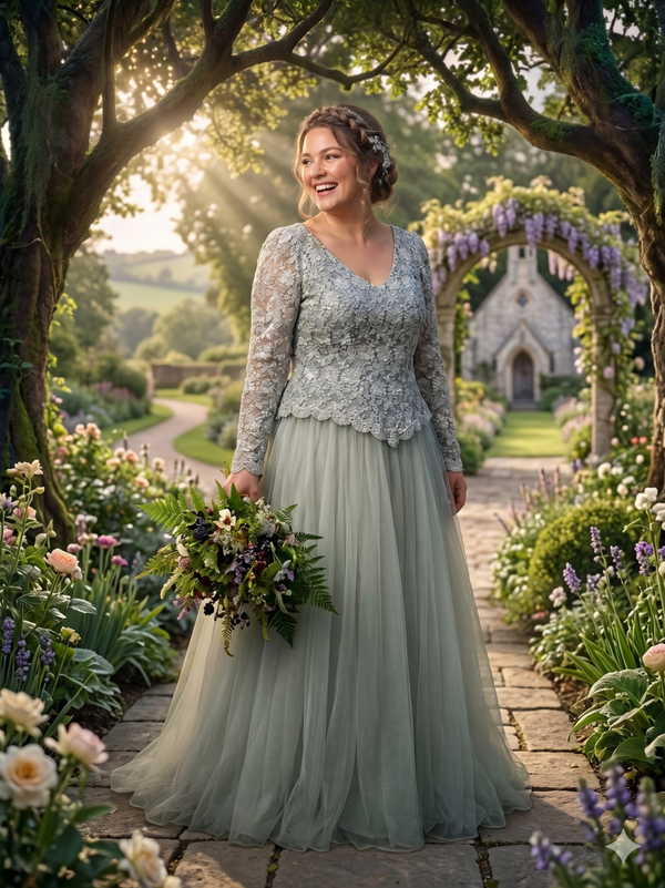 Fantasy jurk “Fable Sylva” – Huren bij Nikita Bruidsmode 🌿✨ (F49)
