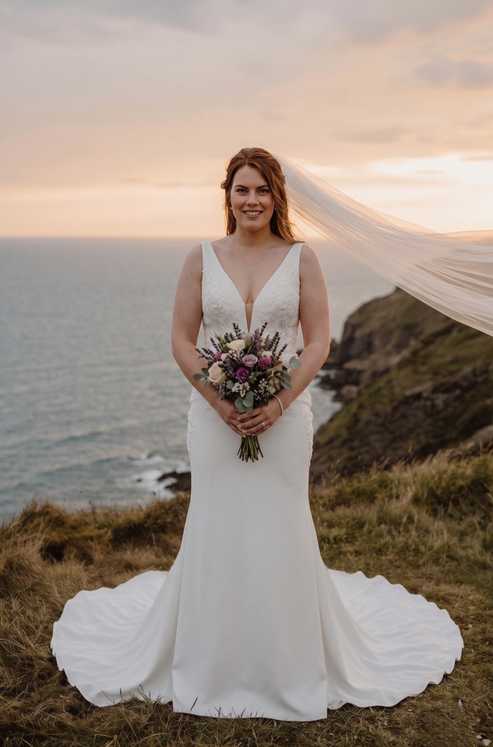 Tweedehands Justin Alexander – model cora | Verfijnd kant & tijdloze elegantie code 202649