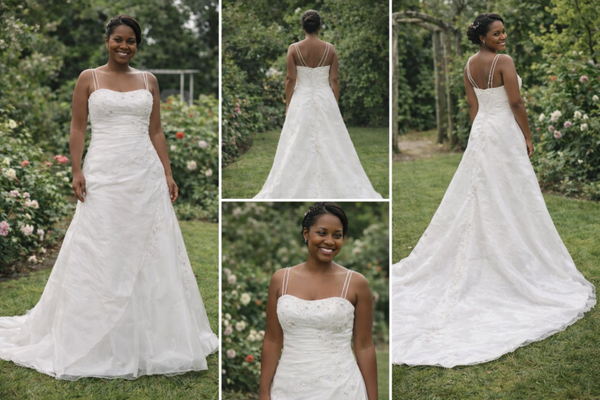 Ladybird trouwjurk A-lijn met kant en dunne bandjes – inclusief op maat maken €1.000  IM3044