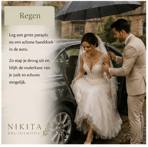 Regen op je trouwdag