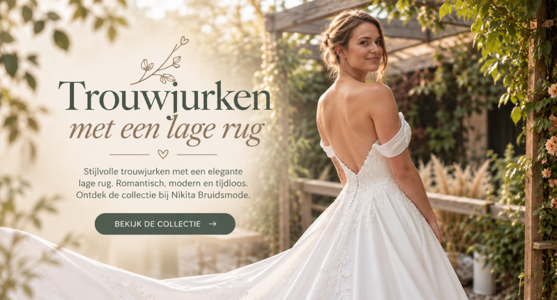 trouwjurk met  lage rug