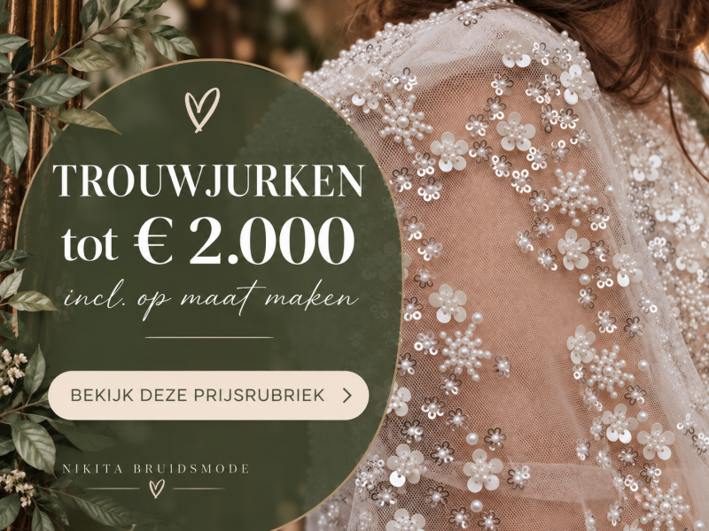 Trouwjurk all in voor 2000