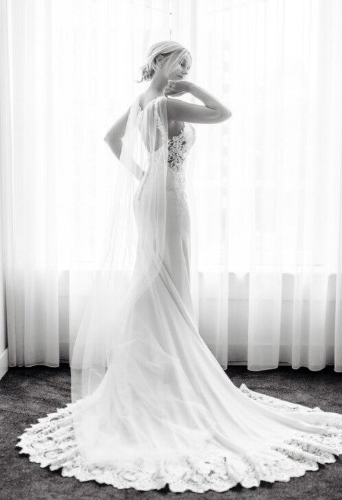 Tweedehands Luna Novias by Rosa Clará Valet trouwjurk – maat 36 code 202691B