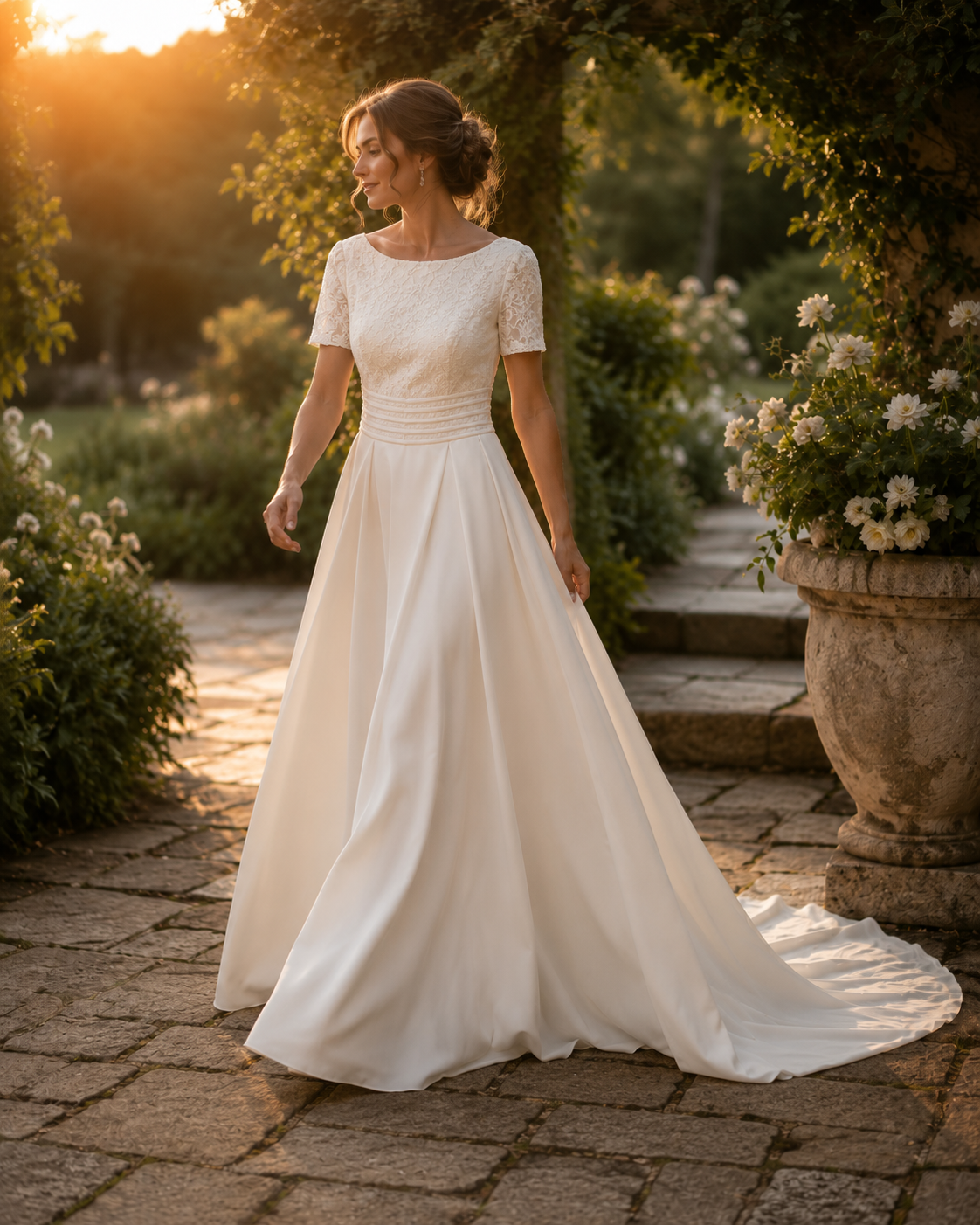Vintage trouwjurk V1 – Tijdloze elegantie met een romantisch karakter