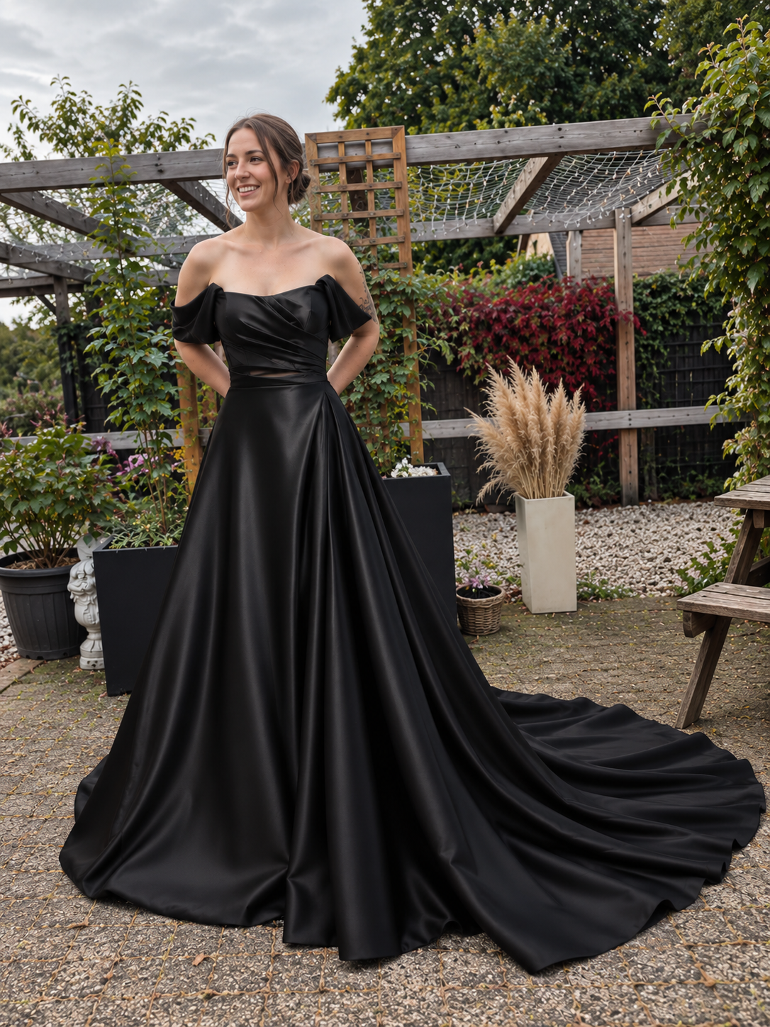 zwarte trouwjurk