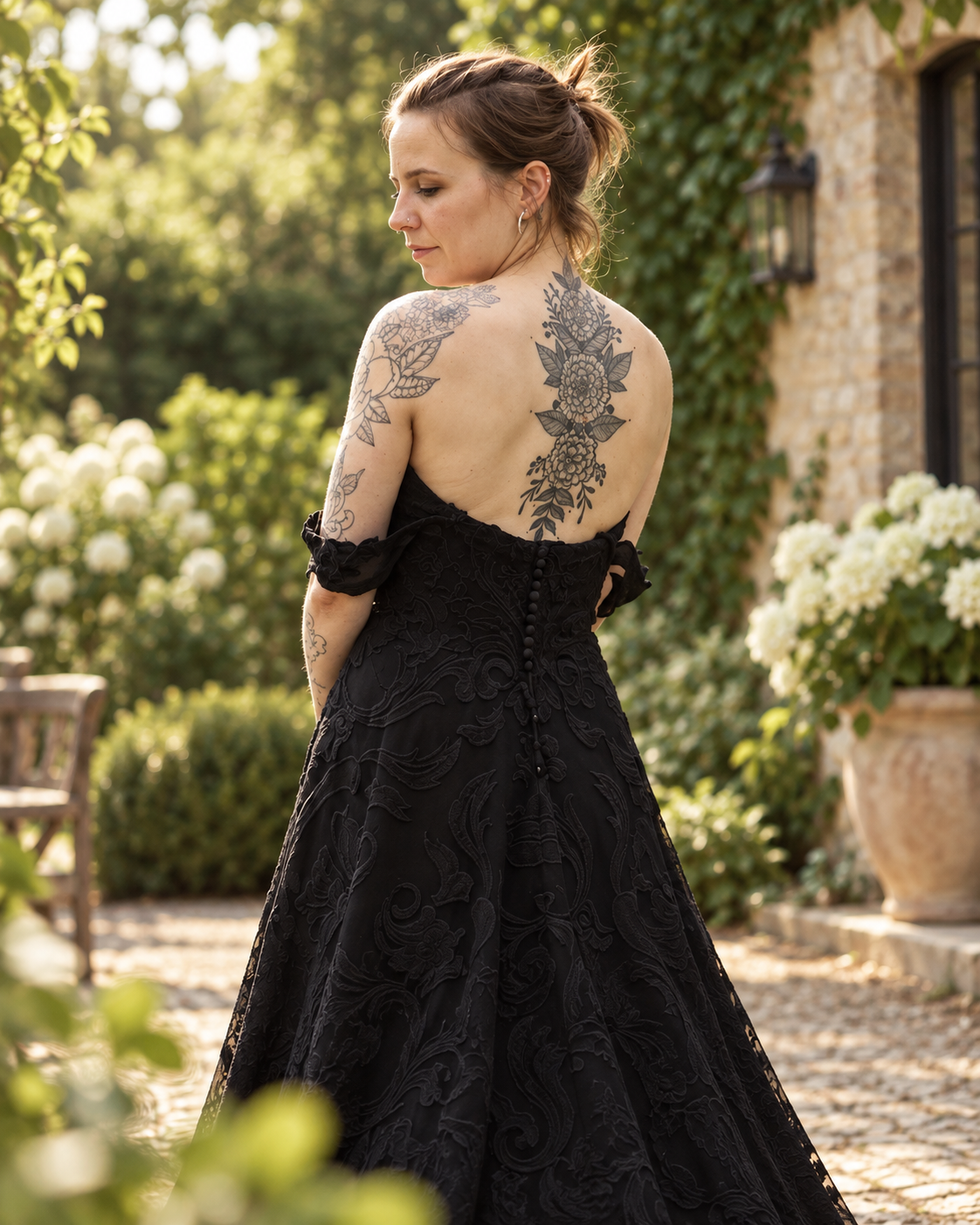 zwarte trouwjurk maggie sottero