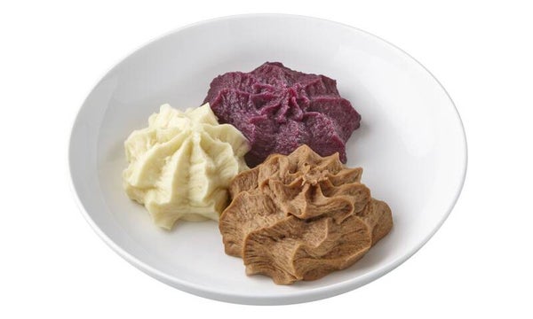 4. Gemalen Runderstooflapje met jus, rodekool met appeltjes en aardappelpuree