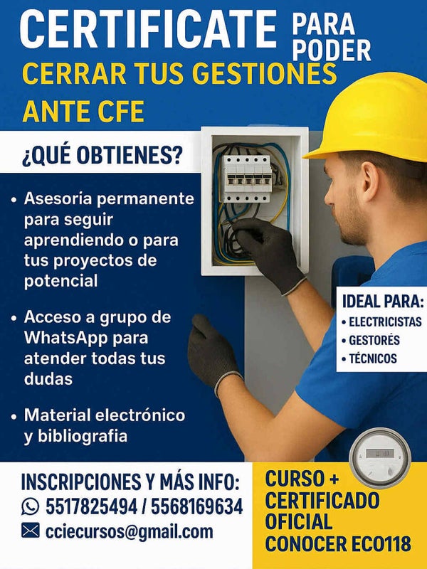 Curso de Certificación en Instalaciones Eléctricas para Vivienda (EC0118)