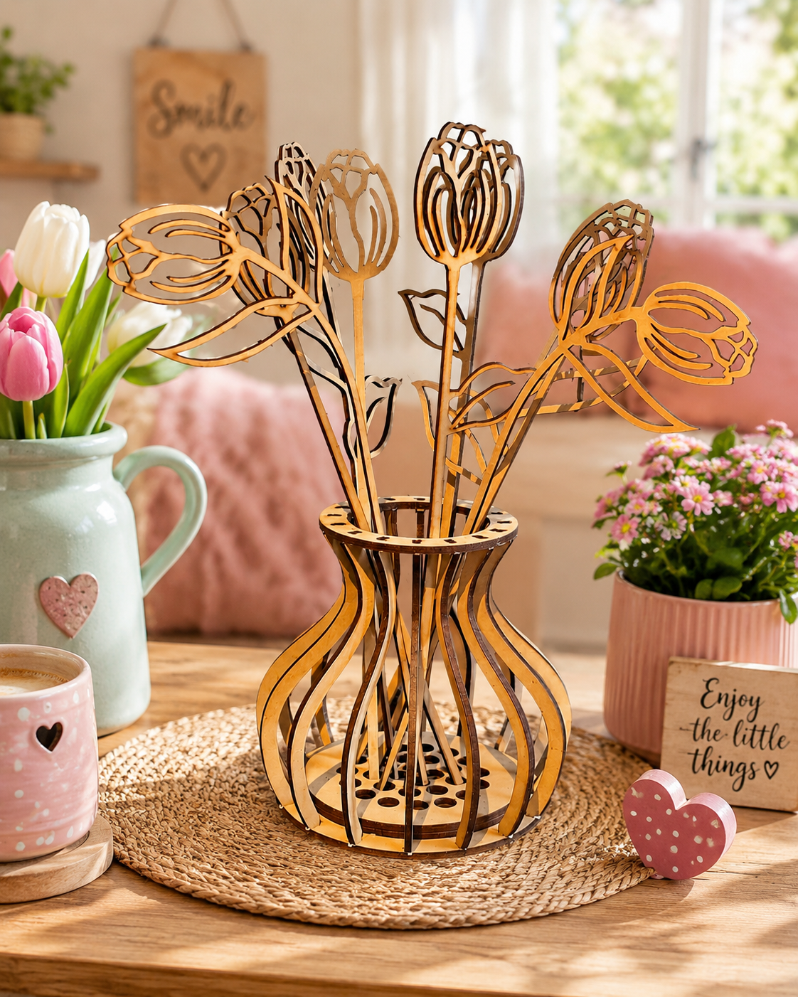 Vaas met tulpen