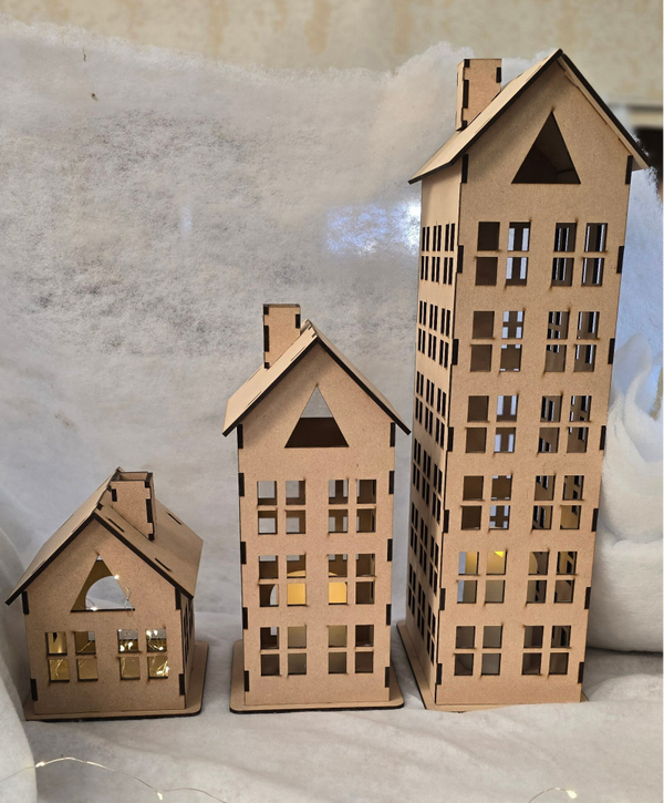 (Kerst)huizen, 3 varianten