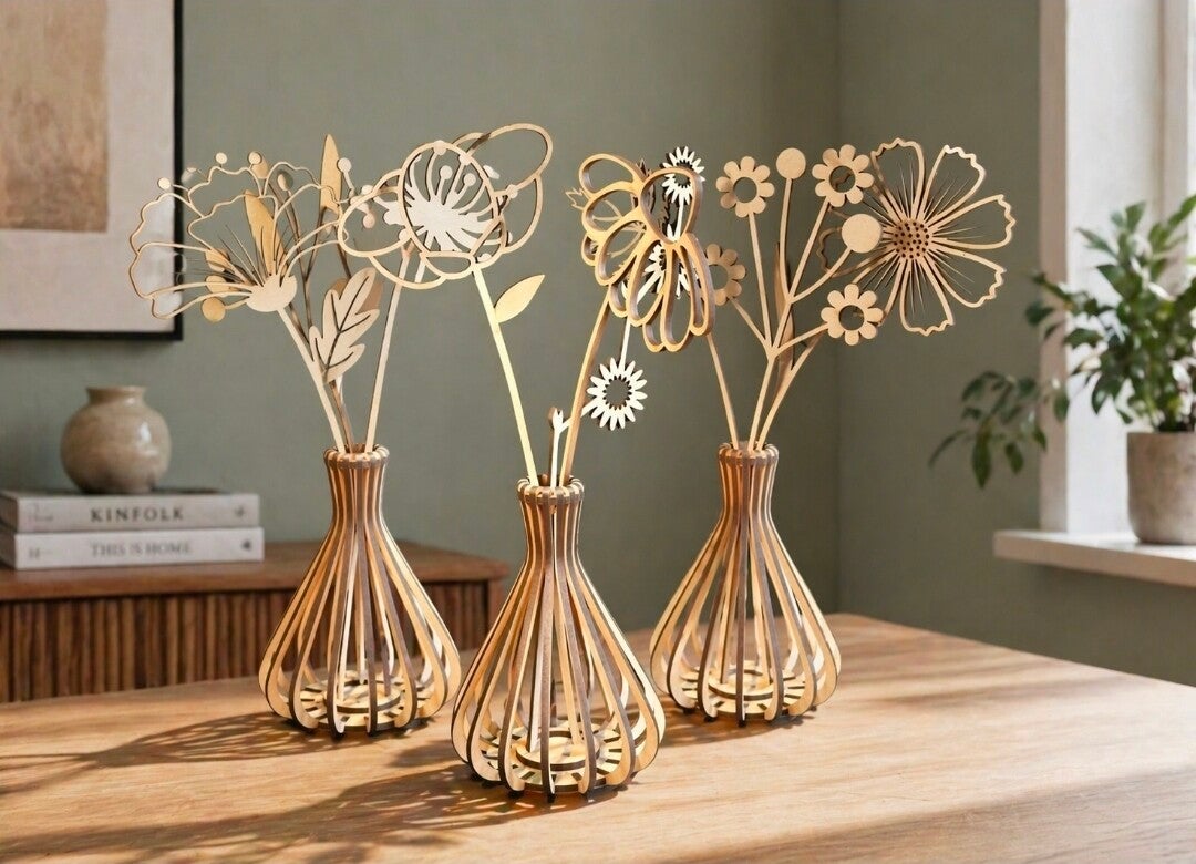 Vaasje met veldbloemen