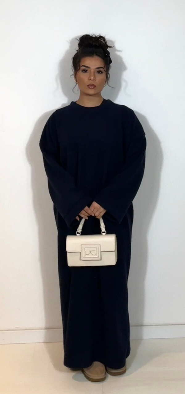 Winter Comfort Abaya - Navy