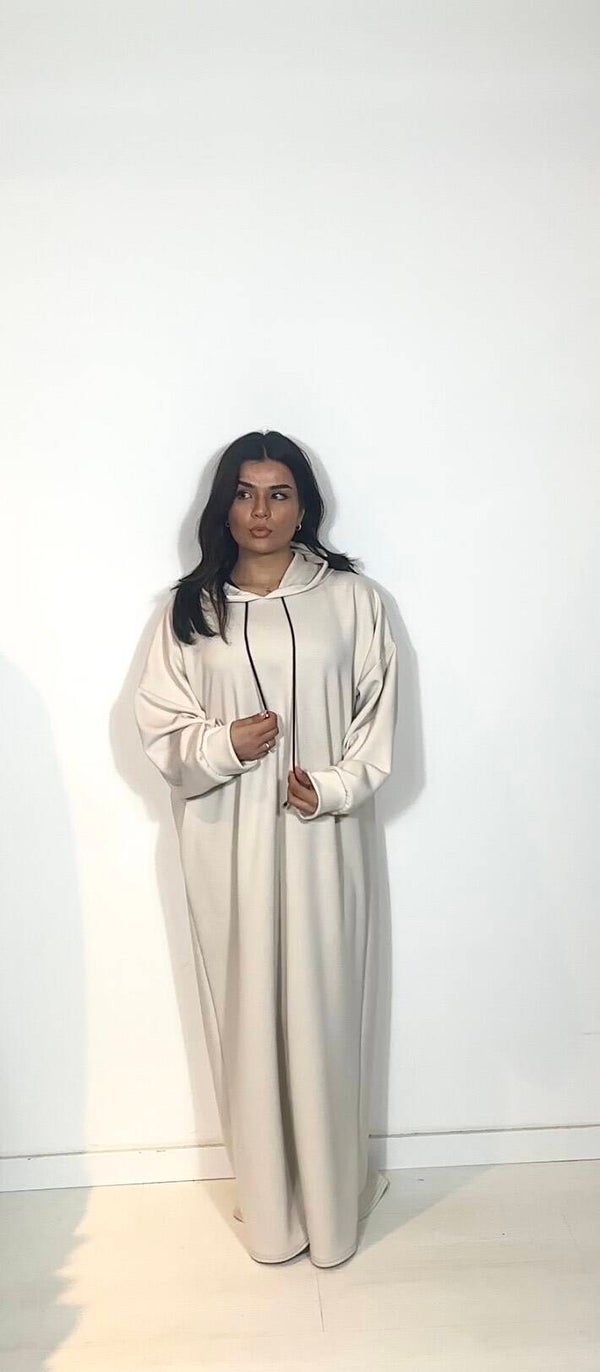 Hoodie Abaya - Creme