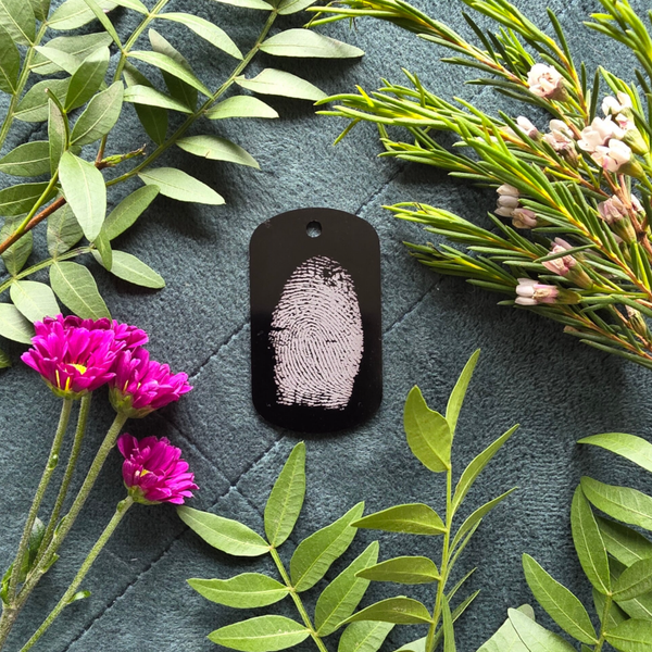Dogtag met naam, tekst of afbeelding