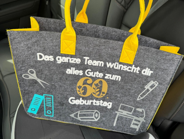 Filztaschen mit Wunschdruck