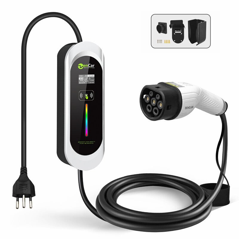 Mobile Wallbox Typ 2 10/16A 3,6 kW / 2,3 kW mit App – EV Charger für Elektroauto