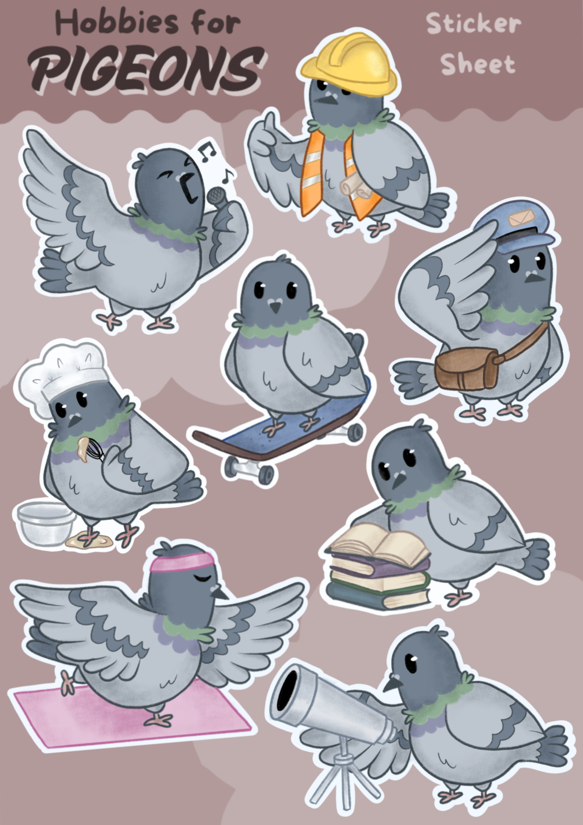 Stickersheet hobbies - pigeon