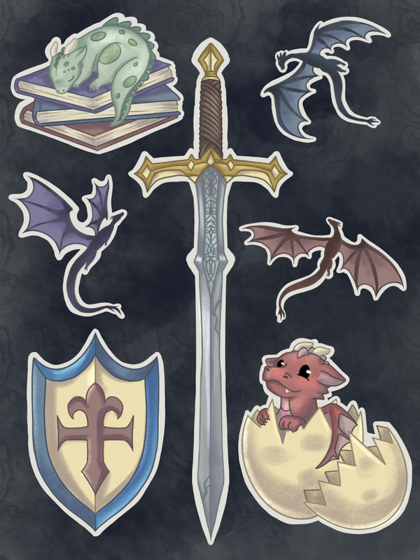 Stickersheet dragons