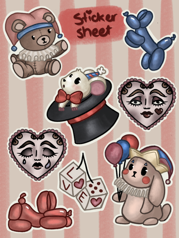 Stickersheet circus