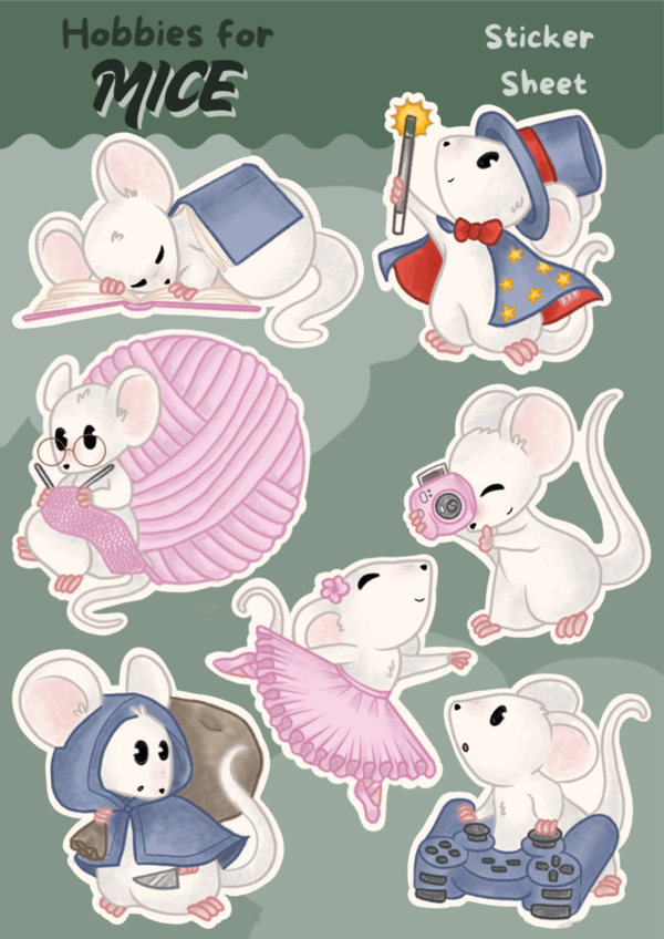 Stickersheet hobbies - Mice