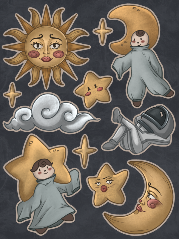Stickersheet nightsky