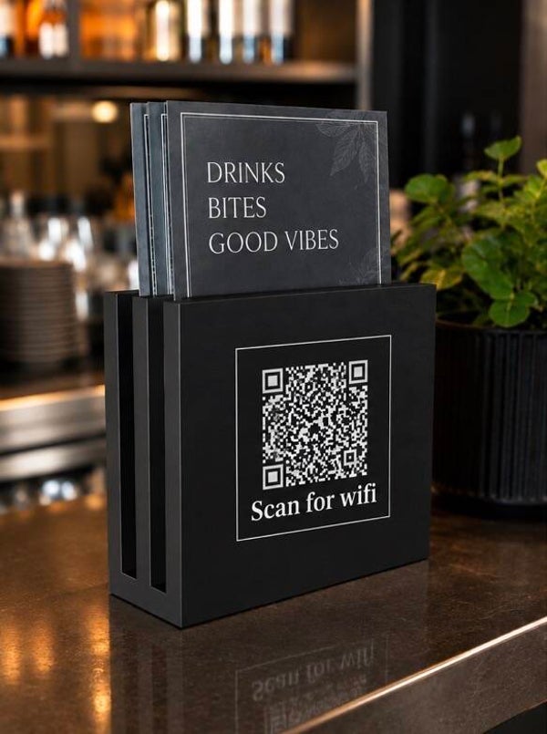 Kaarthouder met WIFI-QR