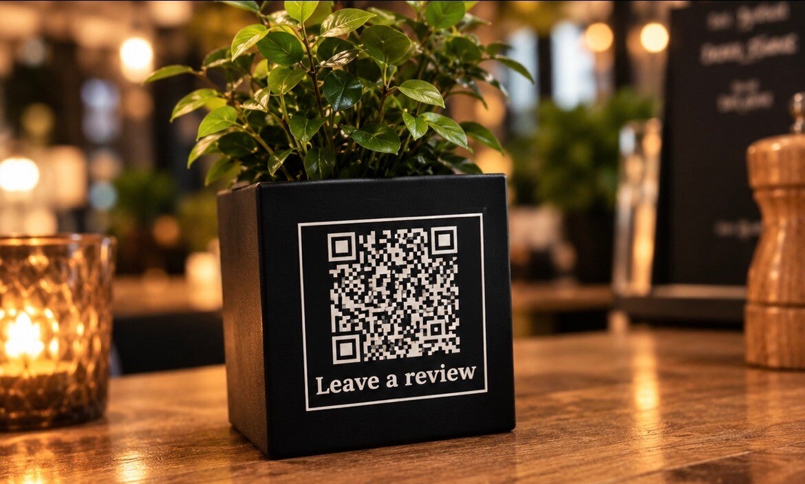 Plantpot met qr