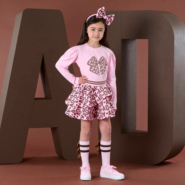 A'Dee - Chocolate initial skirt set